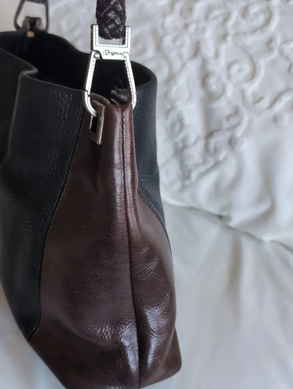 Brighton Bailey Shoulder Bag Ferrara Collection Brown&Black Combo Braided Handle